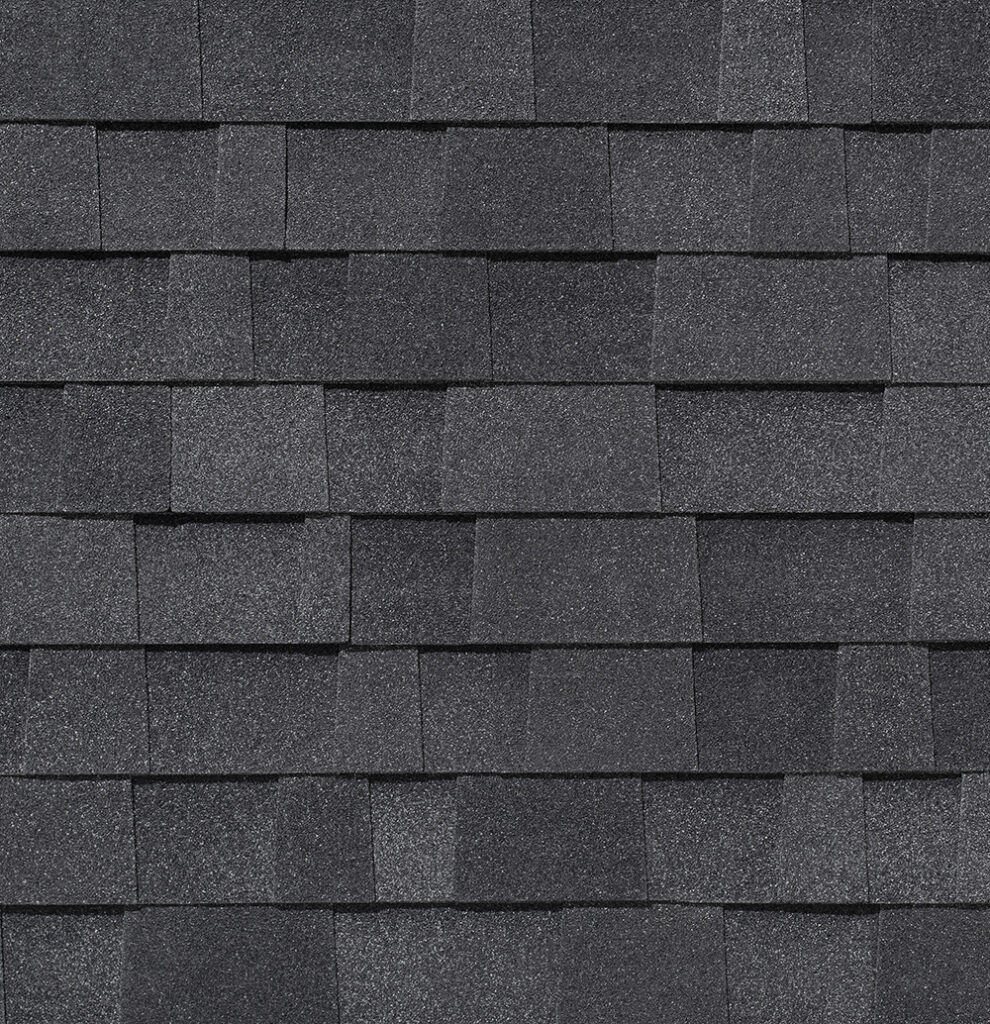 Malarkey Roofing Products Black Dusk shingle color swatch, solar architectural.