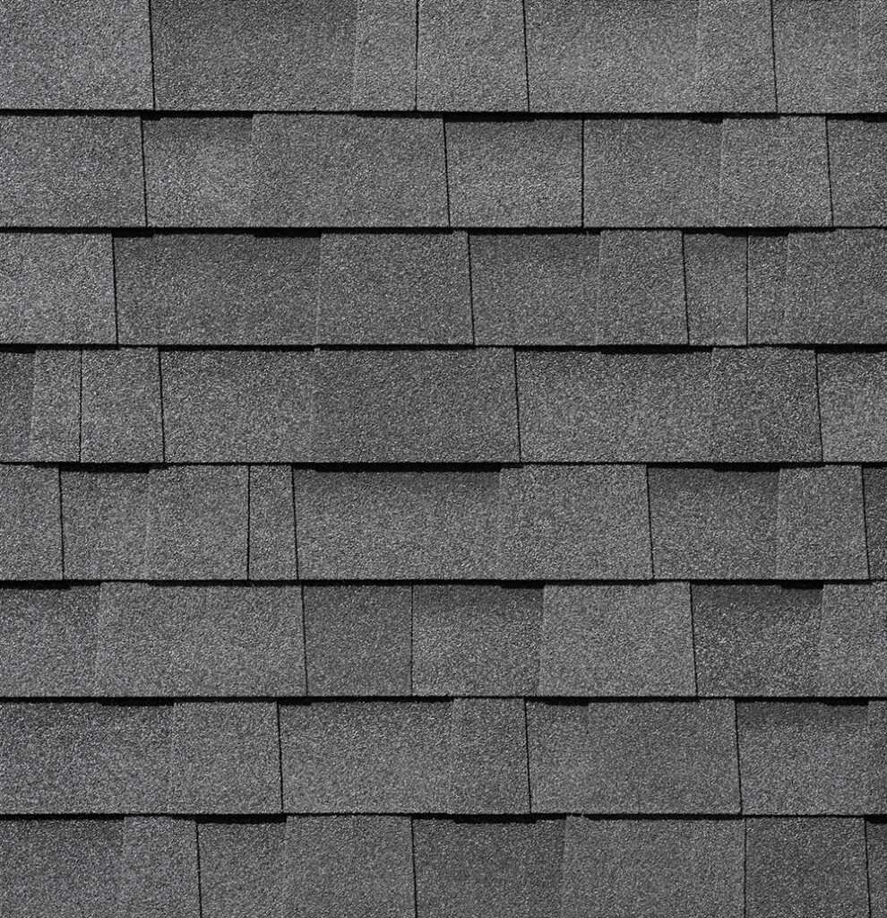 Malarkey Roofing Products Moonlit Black shingle color swatch, solar architectural.