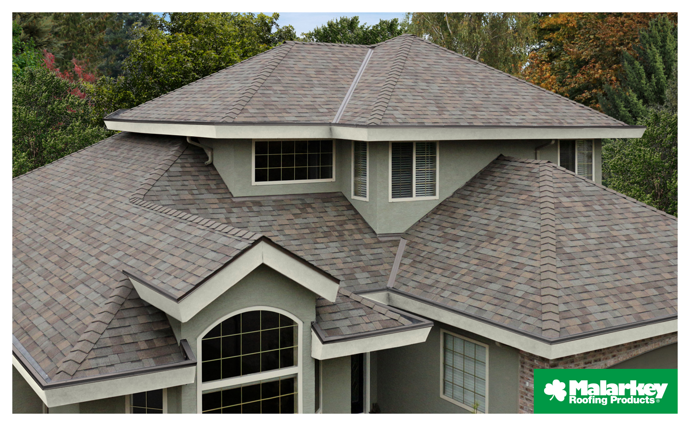 Home with Malarkey Roofing Products Natural Wood Highlander NEX Shingles.
